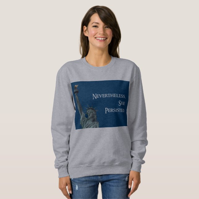 Moletom Não obstante, persistiu camisola da liberdade (Frente Completa)