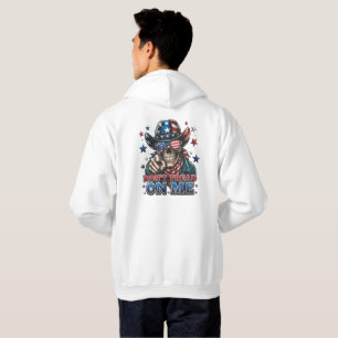 Moletom Não Pise Em Mim Capuz Patriótico Crânio