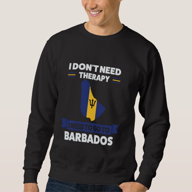 Moletom Não preciso de terapia, preciso ir a Barbados Baja (Frente)