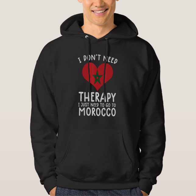 Moletom não preciso de terapia, só preciso ir ao Marrocos (Frente)