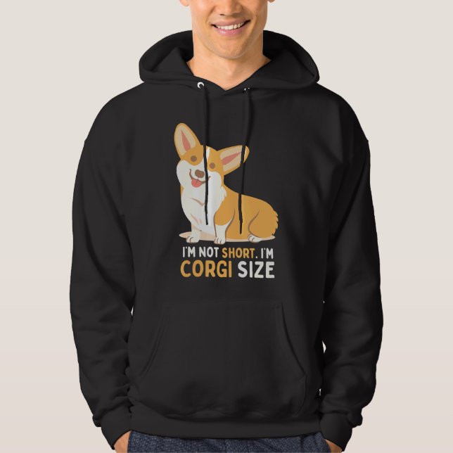Moletom Não Sou Curto Im Corgi Tamanho Cão Longo (Frente)