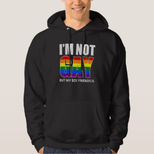 Moletom Não sou gay, mas meu namorado é Bandeira Gay