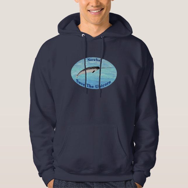 Moletom Narwhal - Salvar o Unicórnio (Frente)