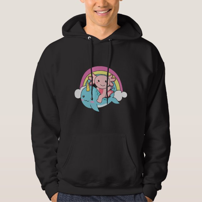 Moletom Narwhals Narwhal Cute Axolotl Ocean Unicorn Kawaii (Frente)