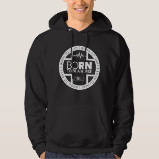 Moletom Nascer De Ser Um Enfermeiro Hoodie De Cor Escura