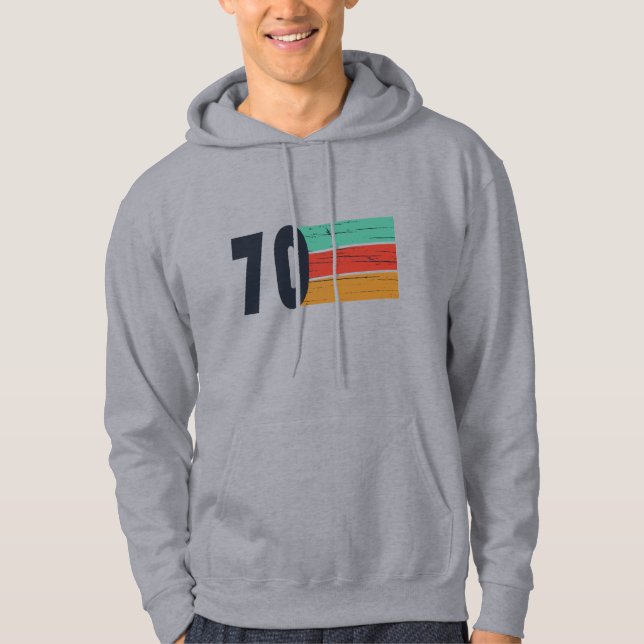 Moletom Nascer em presente de aniversário de 1970 (Frente)