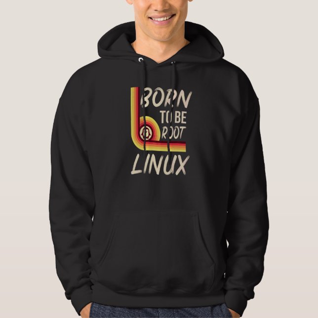 Moletom Nascer Para Ser Root Linux Power Para Nerd E Geeks (Frente)