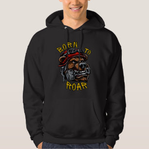 Moletom Nascido para Rugir - Camisola de Urso Motociclista