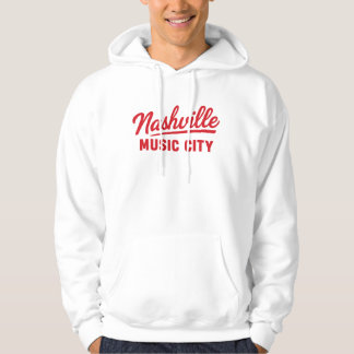 Moletom Nashville Music City Retro Red Glow Design -