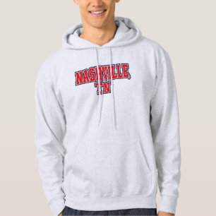Moletom Nashville TN Bold Block Letter Design - Branco Ver