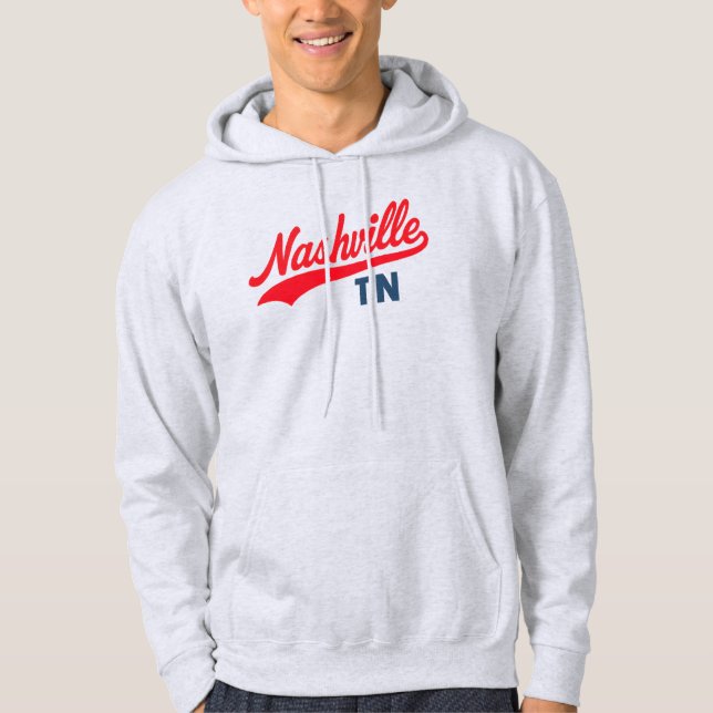 Moletom Nashville TN Swoosh Script Design - Retro (Frente)