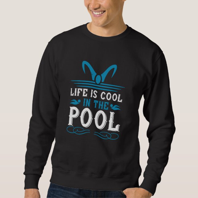 Moletom Natação - A vida é legal na piscina (Frente)
