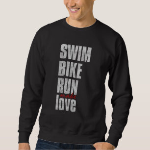 Moletom Natação de bicicleta Faça amor Triathleton Inspi