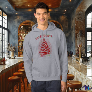 Moletom Natal Antigo - Árvore de Natal em Meios-Tons Retro