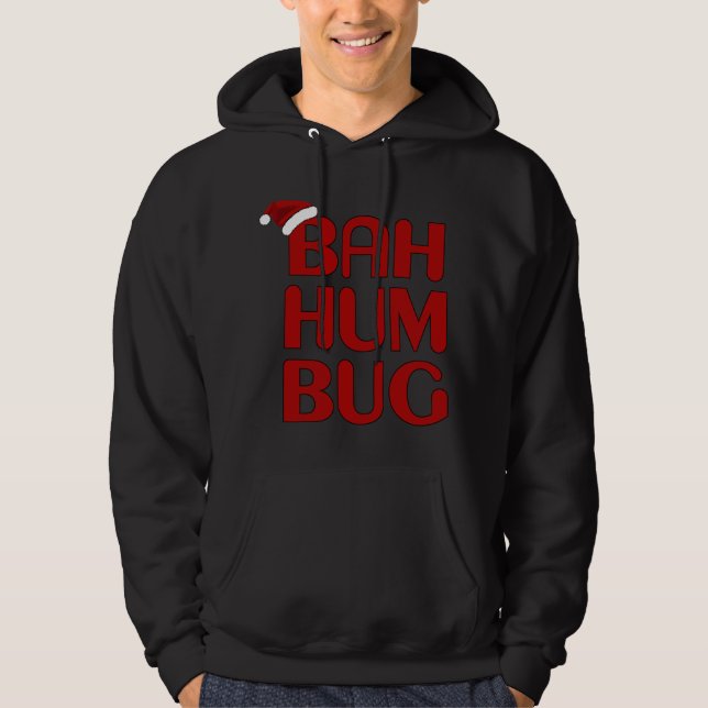 Moletom Natal Bah Humbug Shirt-Xmas Humbug Santa Hat (Frente)