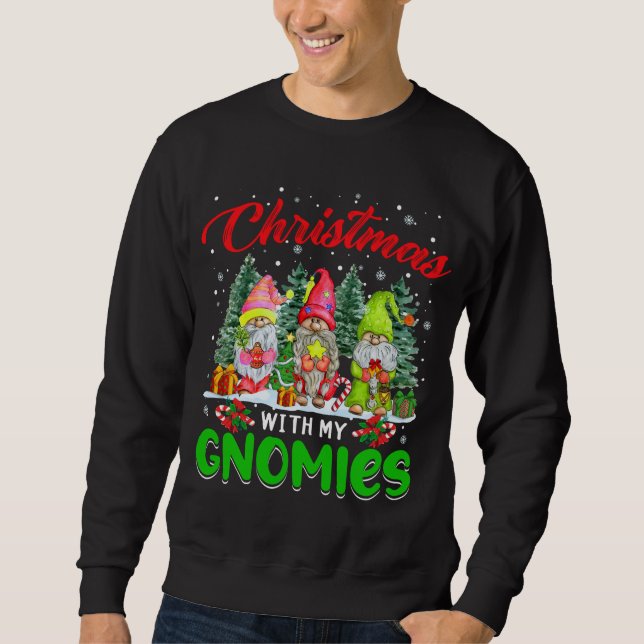 Moletom Natal Com Os Meus Sinônimos Três Gnomos Árvores Xm (Frente)