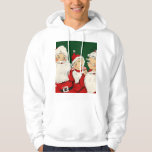 Moletom Natal da família de papais noeis<br><div class="desc">Uma velha família de retro-vintage santa claus de um velho cartão de natal,  com Papais noeis,  Sra. Claus e pequenos claus de bebê,  perfeita para um feriado retrógrado divertido.</div>