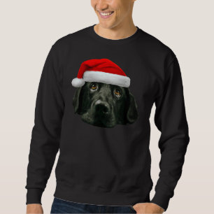 Moletom Natal da Imagem do Papai Noel Bonito de Lab Preto