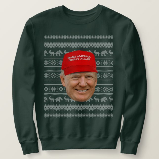 Moletom Natal da TRUMP MAGA (Frente do Design)