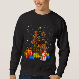 Moletom Natal Dachshund Tree Engraçado Pijamas