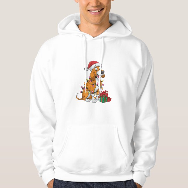 Moletom Natal de Santa Hat Ibizan Hound Hound (Frente)