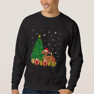 Moletom Natal do Xmas Tree Lighting Santa Hat Rattlesnake