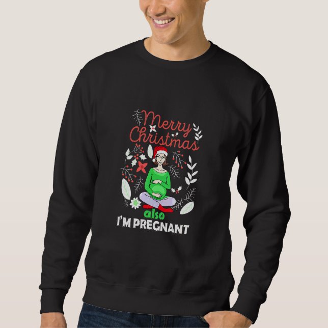 Moletom Natal e Grávida Eu Pai Mãe Barriga de Bebê   (Frente)