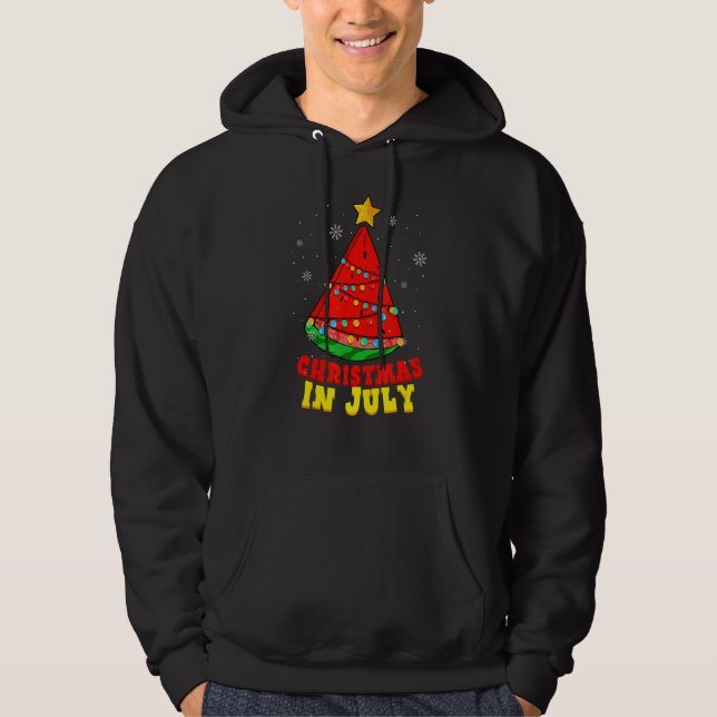 Moletom Natal Em Julho Árvore De Melancia Par De Verão (Frente)