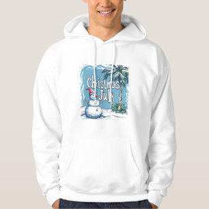 Moletom Natal em Julho com Design de Boneco de Neve e Palm