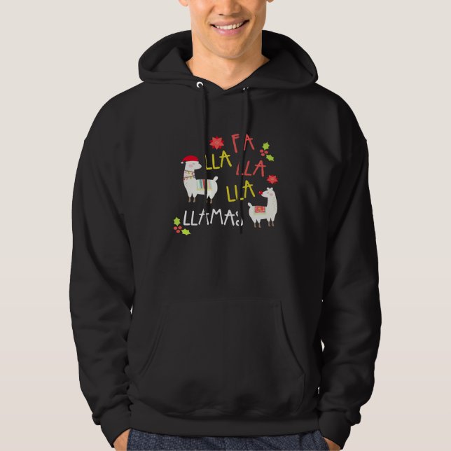 Moletom Natal Fa La Llama Cantando Bonito (Frente)