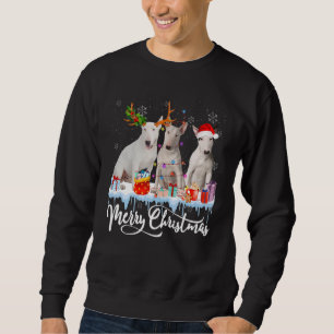 Moletom Natal Feliz Bull Terrier Cachorro Papai Noel Luz R