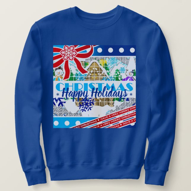 MOLETOM NATAL | FELIZES HOLIDAYS | TENHA MUITA FELIZ... (Frente do Design)
