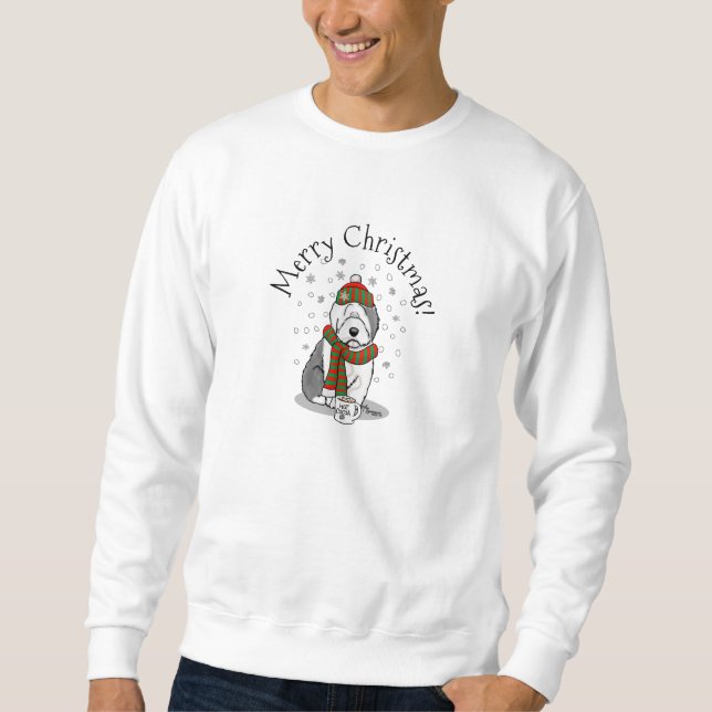 Moletom Natal Inverno Antiga Cinza Inglesa de Ovino 1 Cuec (Frente)
