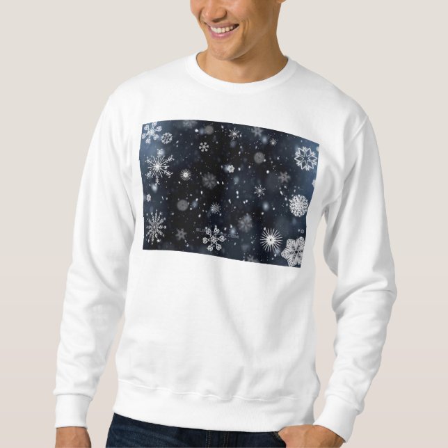 Moletom Natal mágico e pacífico de inverno do SlipperyJoe (Frente)