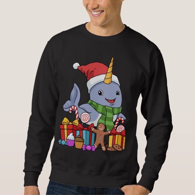 Moletom Natal Narwhal Kids Natal Gift Narwhal (Frente)