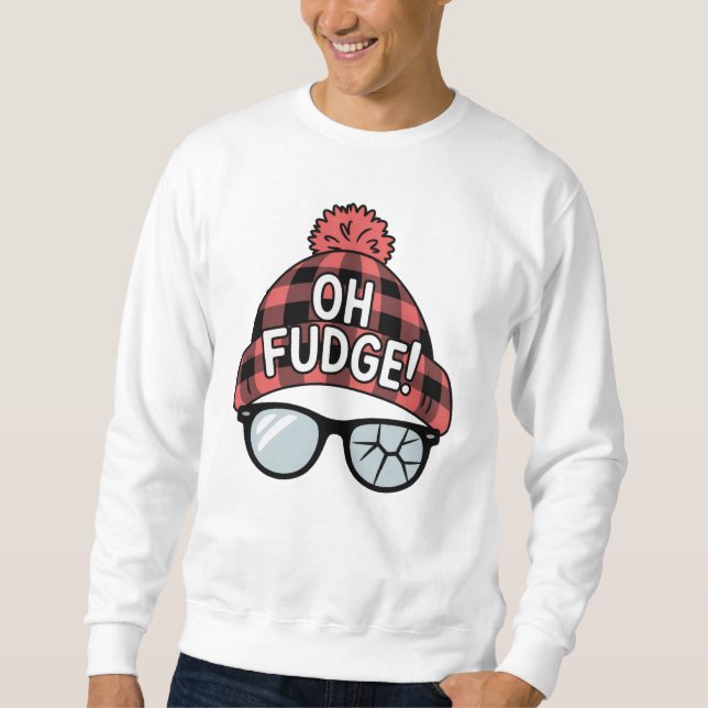Moletom Natal Oh Fudge Férias de Natal Piada de Férias  (Frente)
