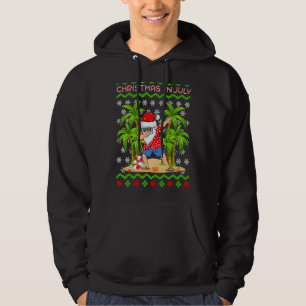 Moletom Natal Papais noeis de Dabbing de árvores de palmei
