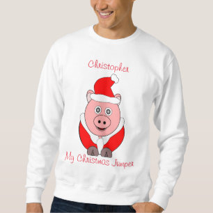 Moletom Natal personalizado do design do porco
