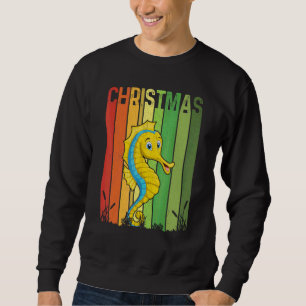 Moletom Natal Retro Cavalo-Marinho Fofo Grupo Combinando X