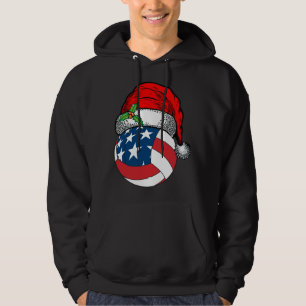 Moletom Natal Santa Hat Voleibol Esporte Engraçado Present