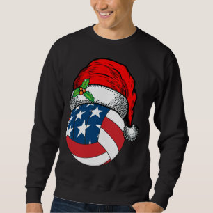 Moletom Natal Santa Hat Voleibol Esporte Engraçado Present