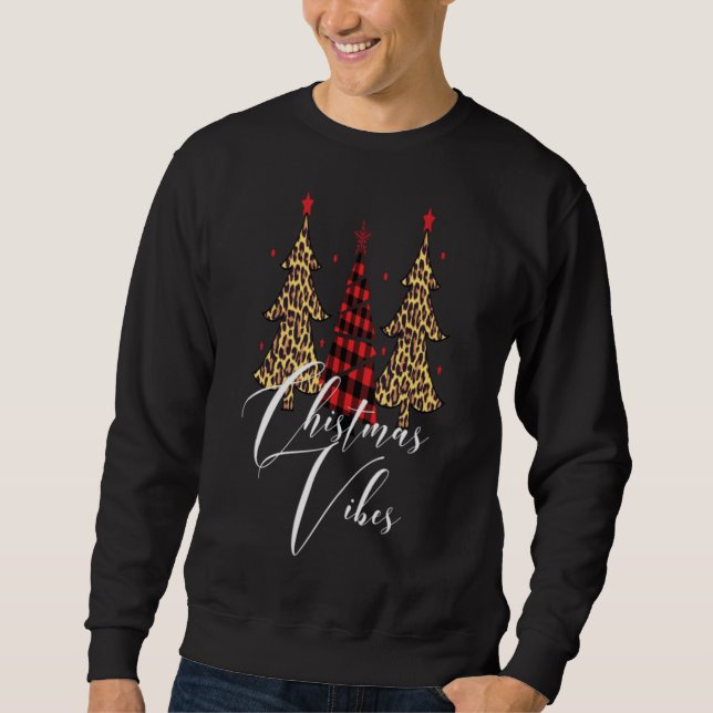 Moletom Natal Vibes Buffalo Xadrez Leopard Slim Christm (Frente)