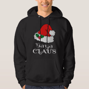 Moletom Natal Yaya Claus Matching Pajama Santa Hat X-m