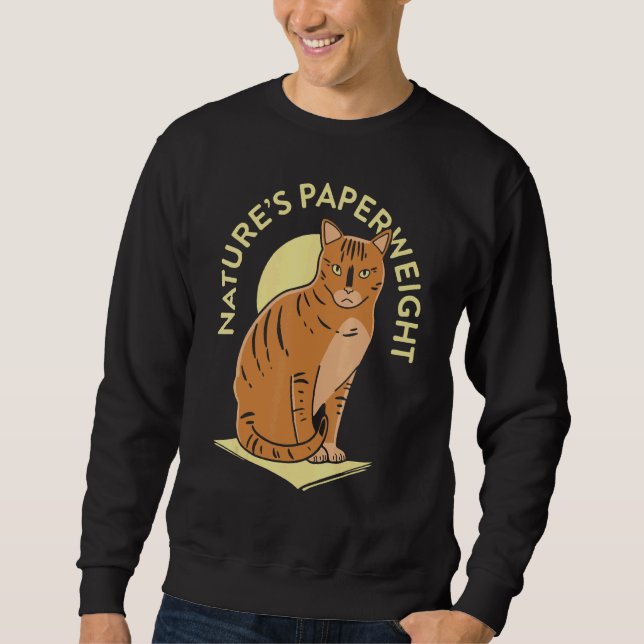 Moletom Natures Paperweight Cat Lady Cat Mãe Cat (Frente)