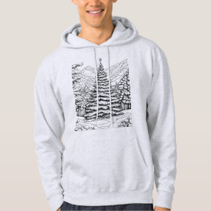 Moletom Natureza, montanhas, capuz de floresta