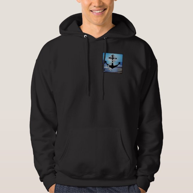 Moletom Náutica Azul costeira Mens Fleece Hoodie (Frente)