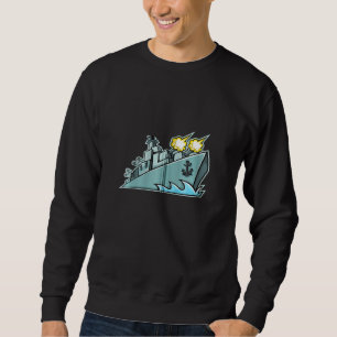 Moletom Navio de batalha Navio de transporte de guerra Zip