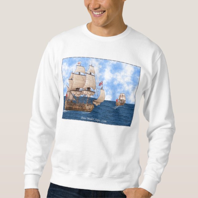 Moletom Navios de guerra britânicos no mar (Frente)