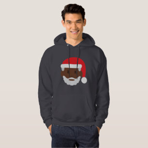 Moletom negro santa claus emoji xmas mens hoody sweat
