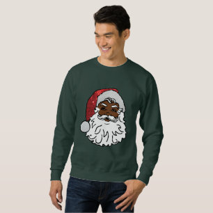 Moletom negro santa claus mens sweshirt